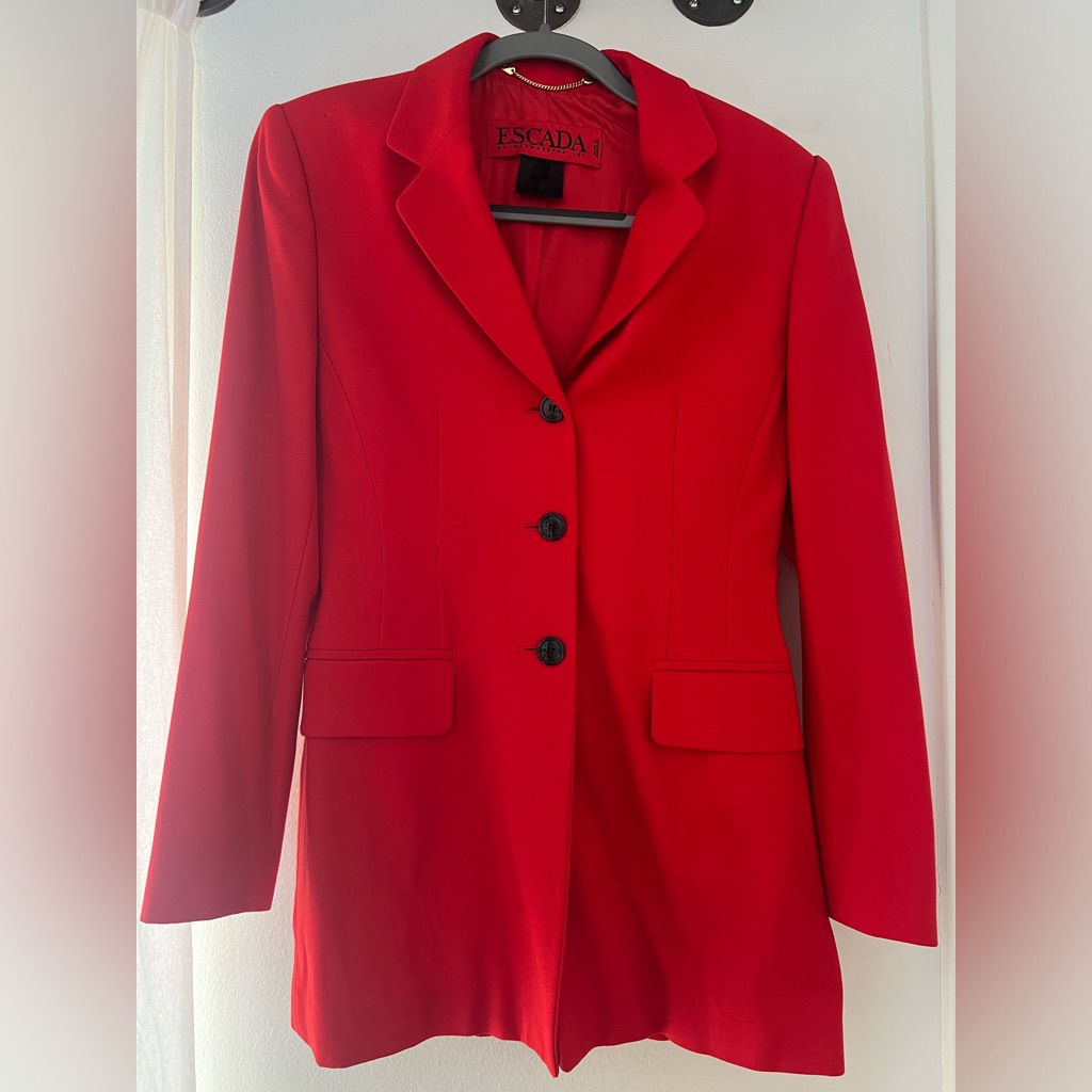 Escada Vibrant Red Blazer